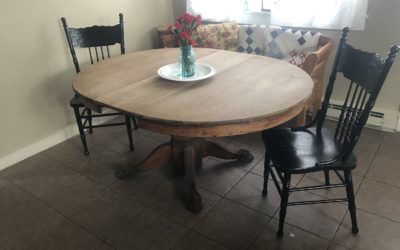 Searching for a Beautiful Finish in a Rough Oak Table
