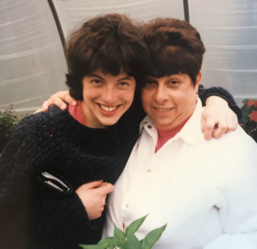 My mom, my superhero, and I in Maine, hunting for plants.