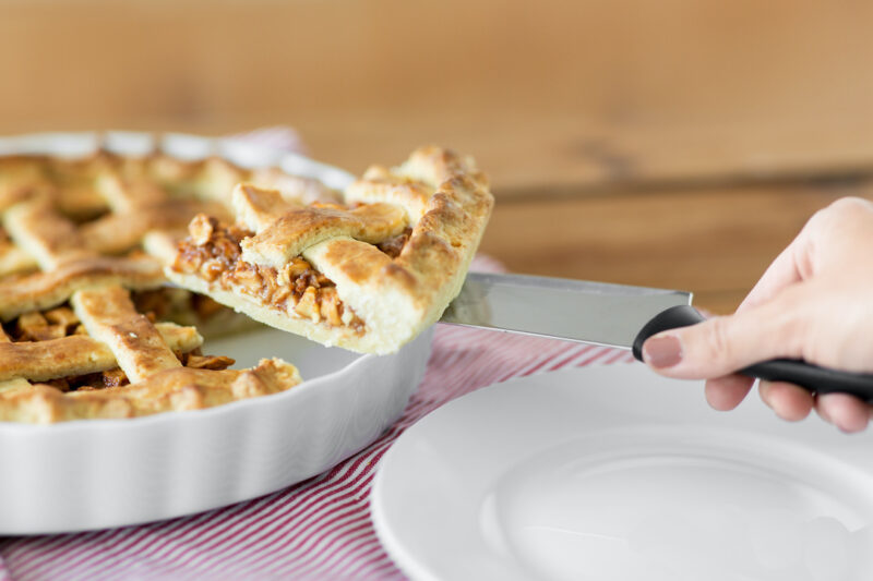 Hostess Serving Apple Pie